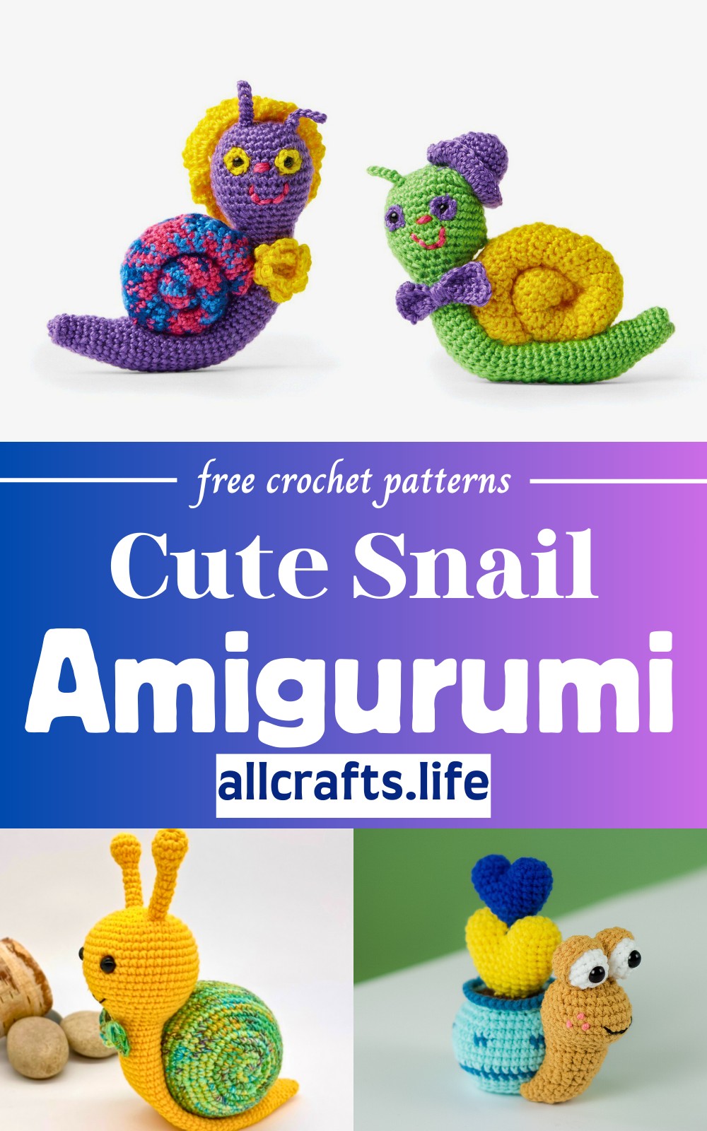 Crochet Cute Snail Amigurumi Patterns