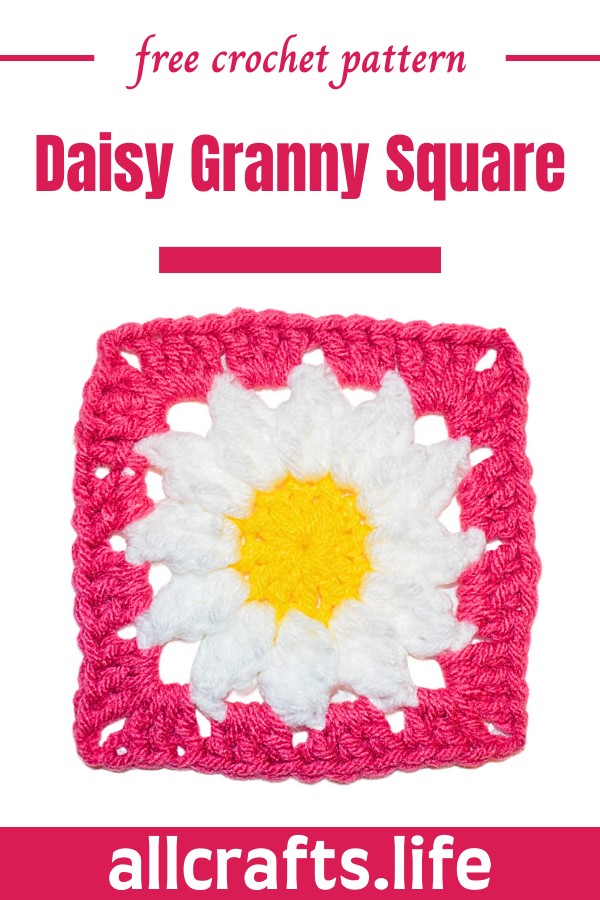 Crochet Daisy Granny Square Pattern