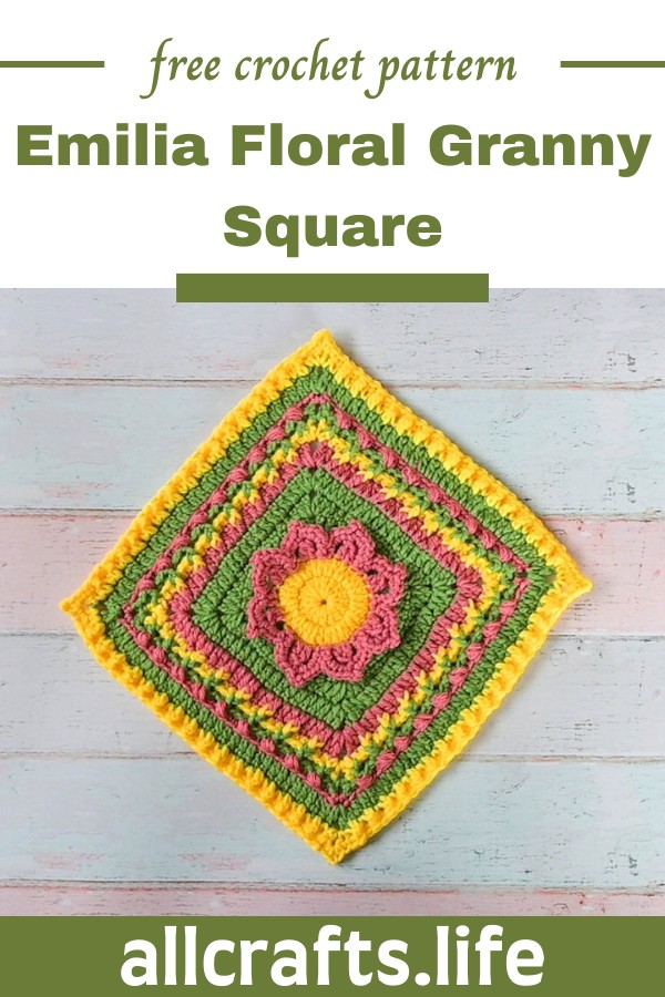 Crochet Emilia Floral Granny Square Pattern