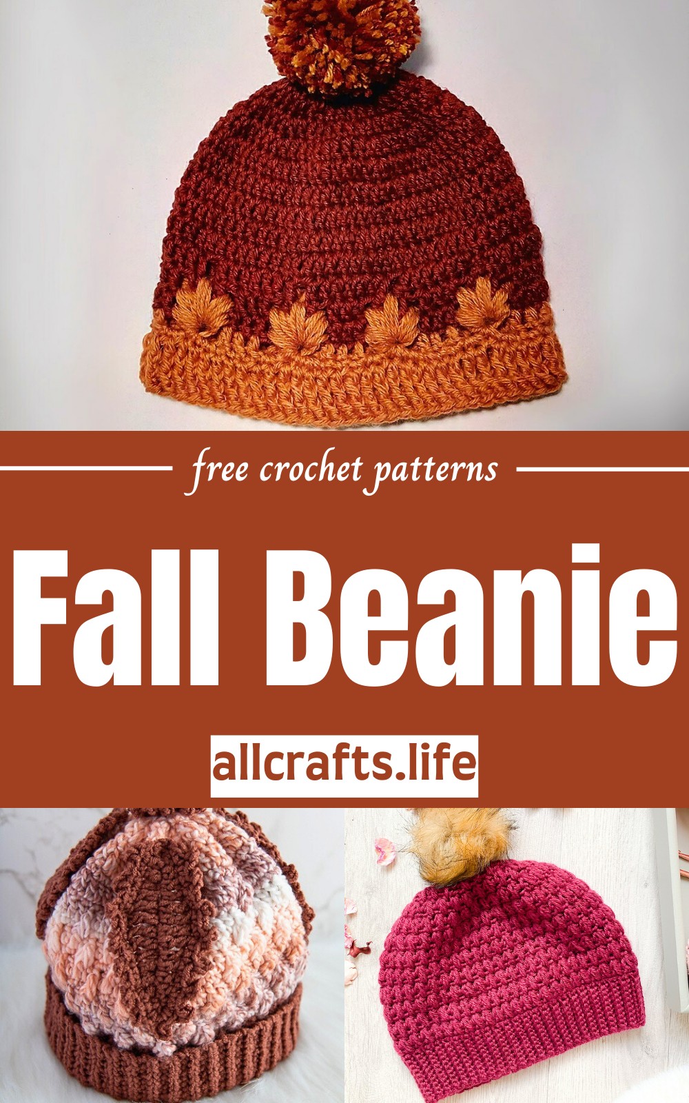 Crochet Fall Beanie Patterns