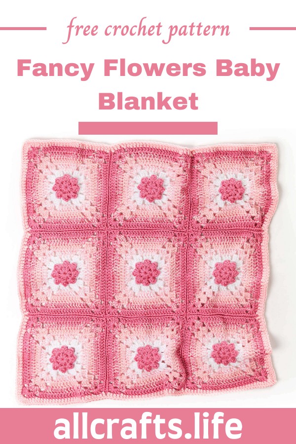 Crochet Fancy Flowers Baby Blanket Pattern