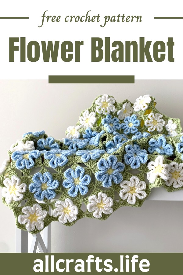 Crochet Flower Blanket Pattern