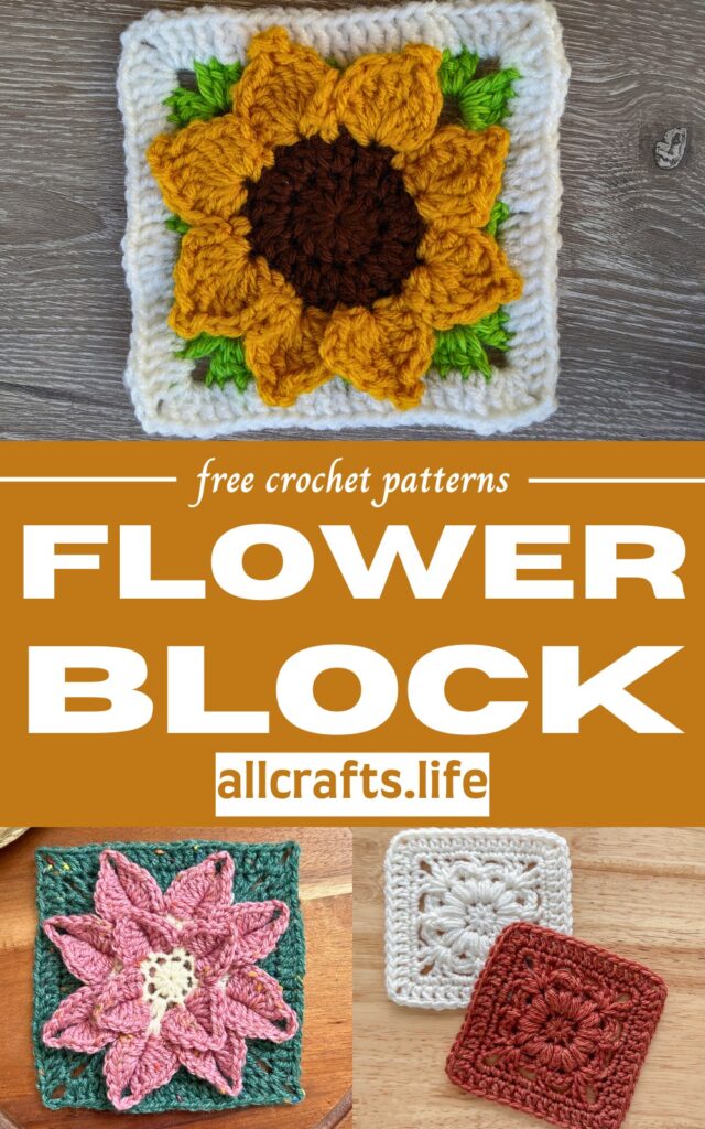 Crochet Flower Block Patterns For Spring Projects - All Crafts