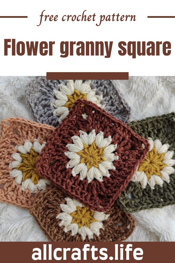 Crochet Flower granny square Pattern