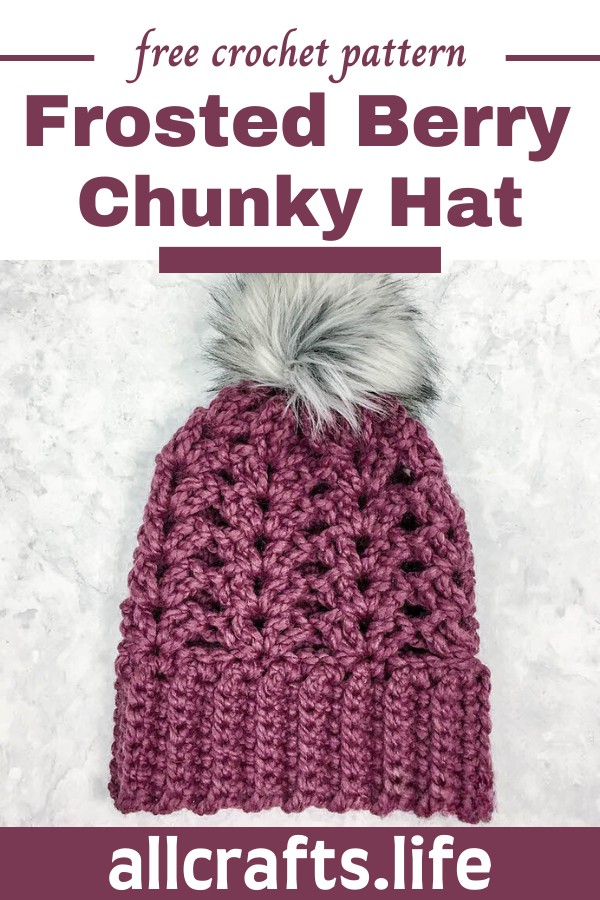 Crochet Frosted Berry Chunky Hat Pattern