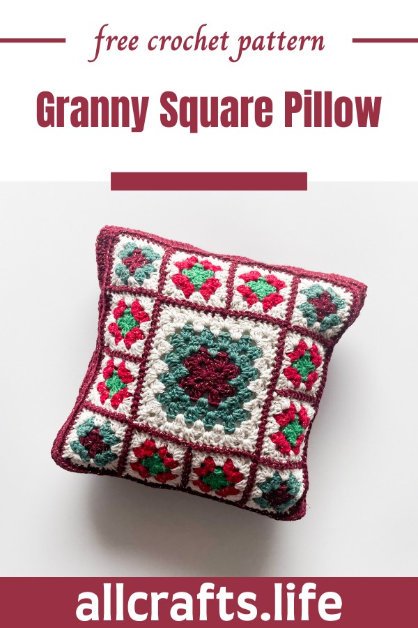 Crochet Granny Square Pillow Pattern