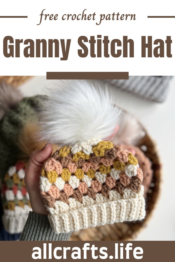 Crochet Granny Stitch Hat Pattern