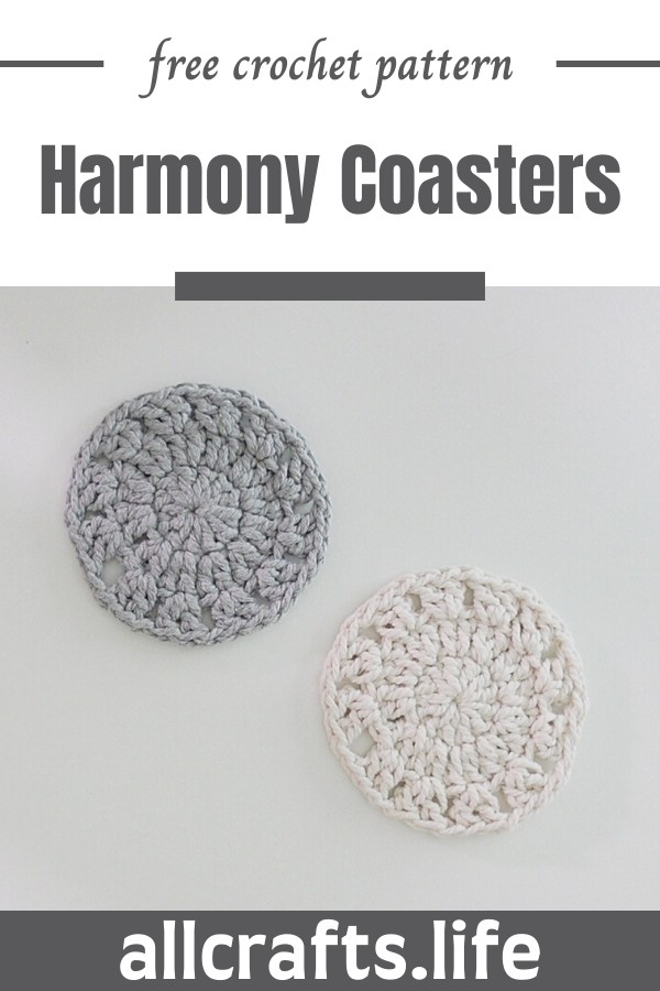 Crochet Harmony Coasters Pattern