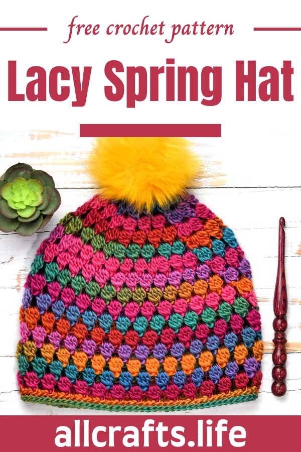 Crochet Lacy Spring Hat Pattern