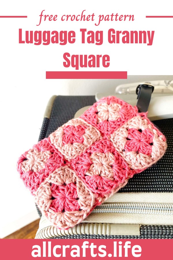 Crochet Luggage Tag Granny Square Pattern