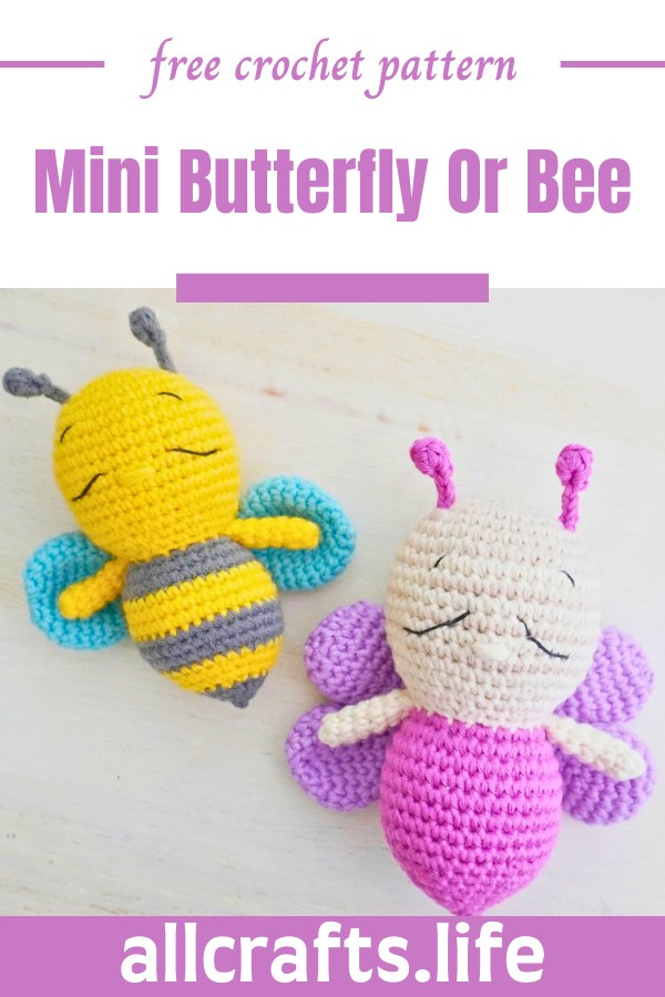 Crochet Mini Butterfly Or Bee Pattern