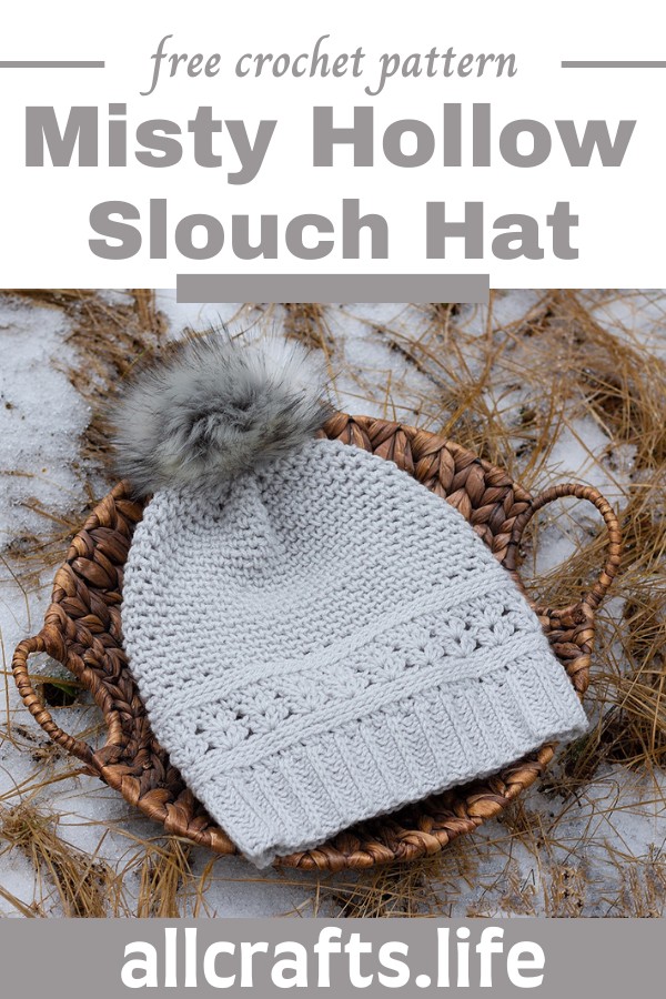 Crochet Misty Hollow Slouch Hat Pattern