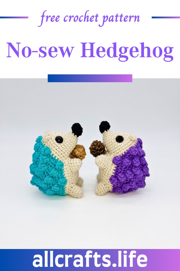 Crochet No-sew Hedgehog Pattern 