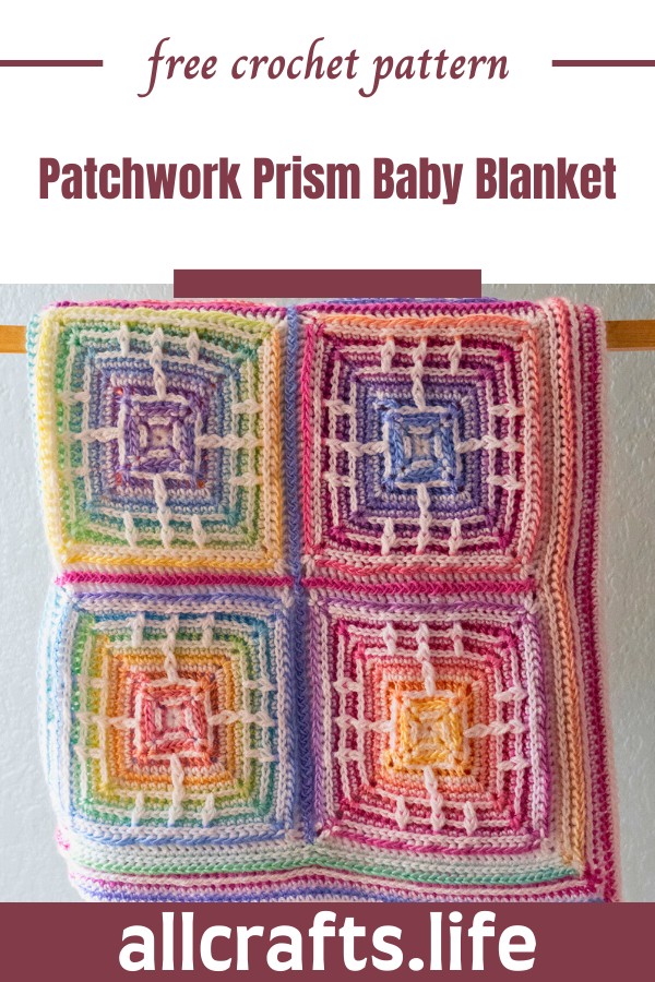 Crochet Patchwork Prism Baby Blanket Pattern