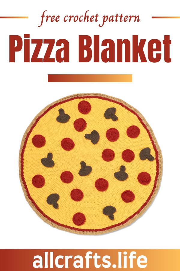 Crochet Pizza Blanket Pattern