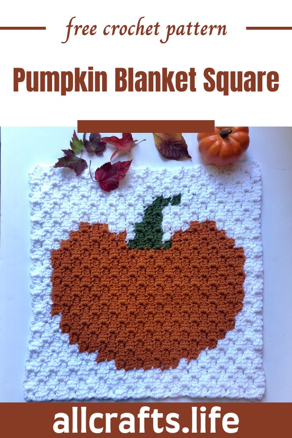 Crochet Pumpkin Blanket Square Pattern