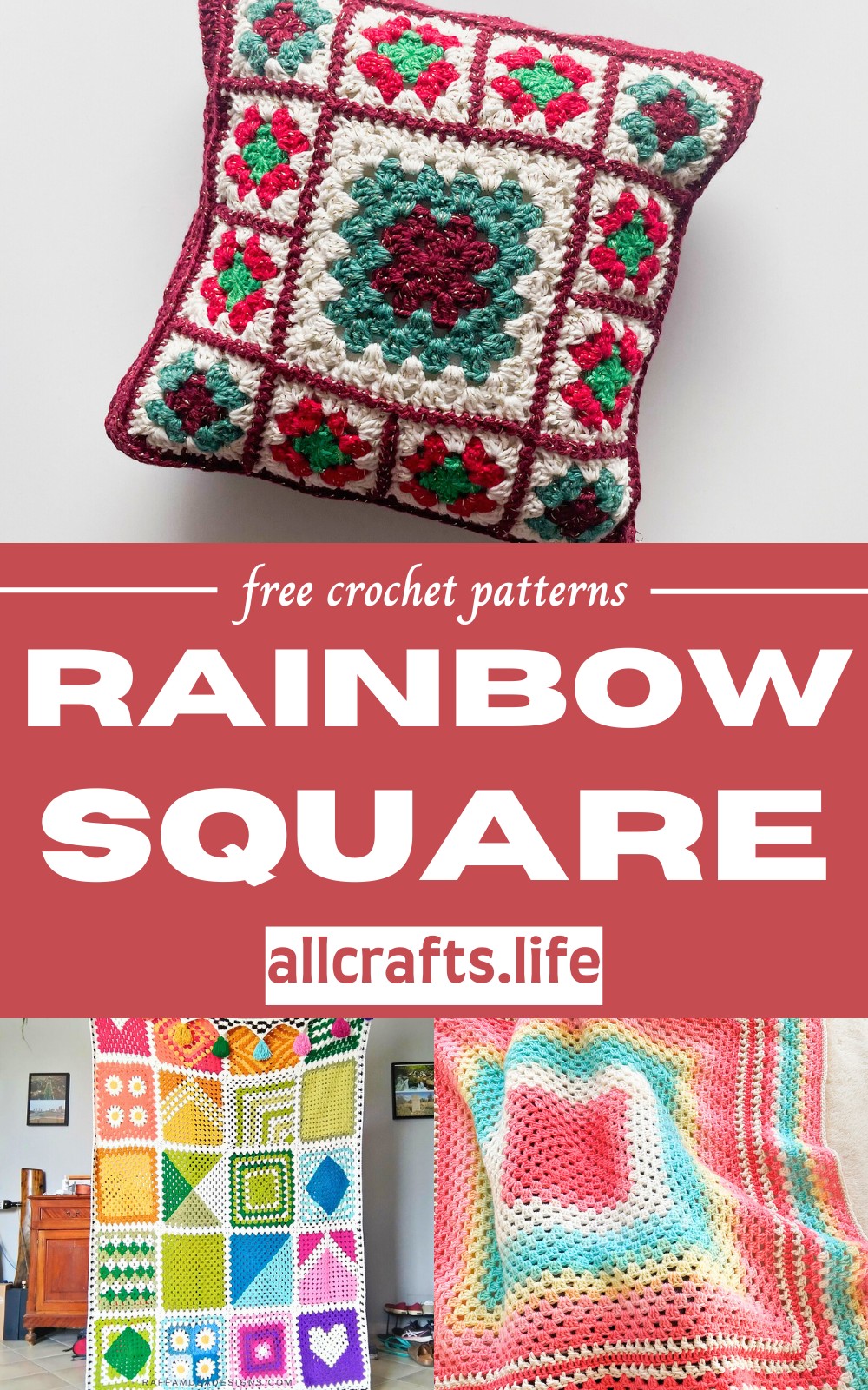 Crochet Rainbow Square Patterns