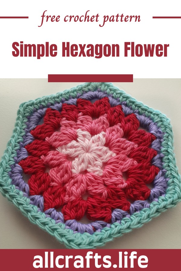 Crochet Simple Hexagon Flower Pattern