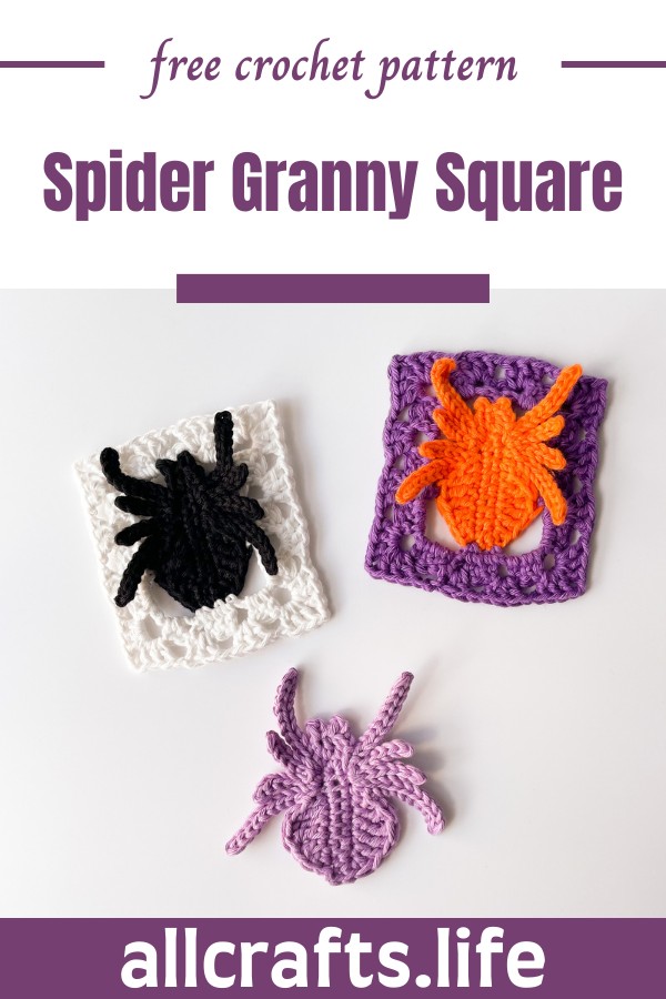 Crochet Spider Granny Square Pattern