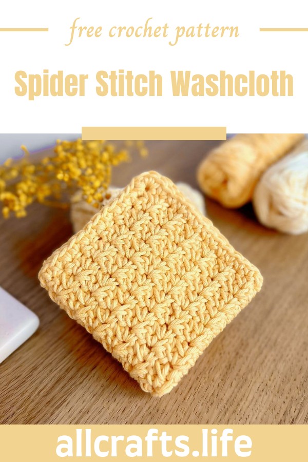 Crochet Spider Stitch Washcloth Pattern