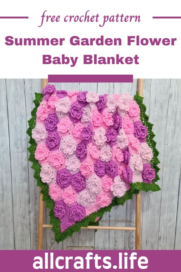 Crochet Summer Garden Flower Baby Blanket Pattern