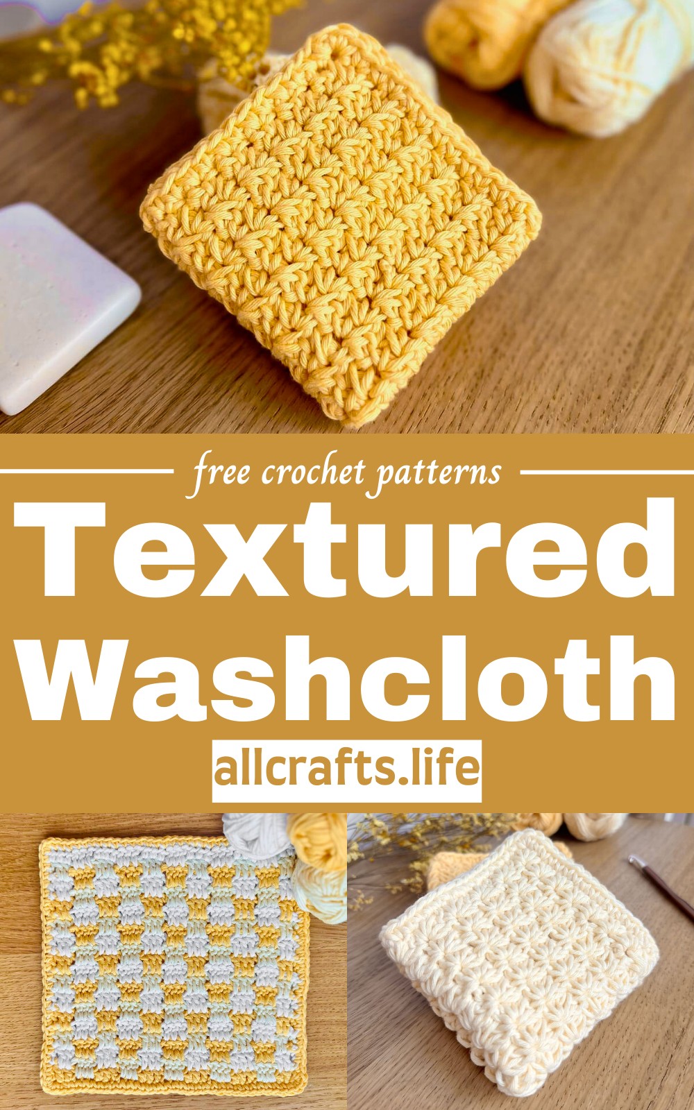 Crochet Textured Washcloth Patterns