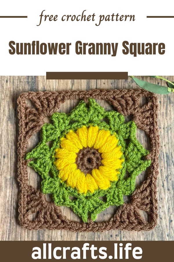 Crochet The Sunflower Granny Square Pattern