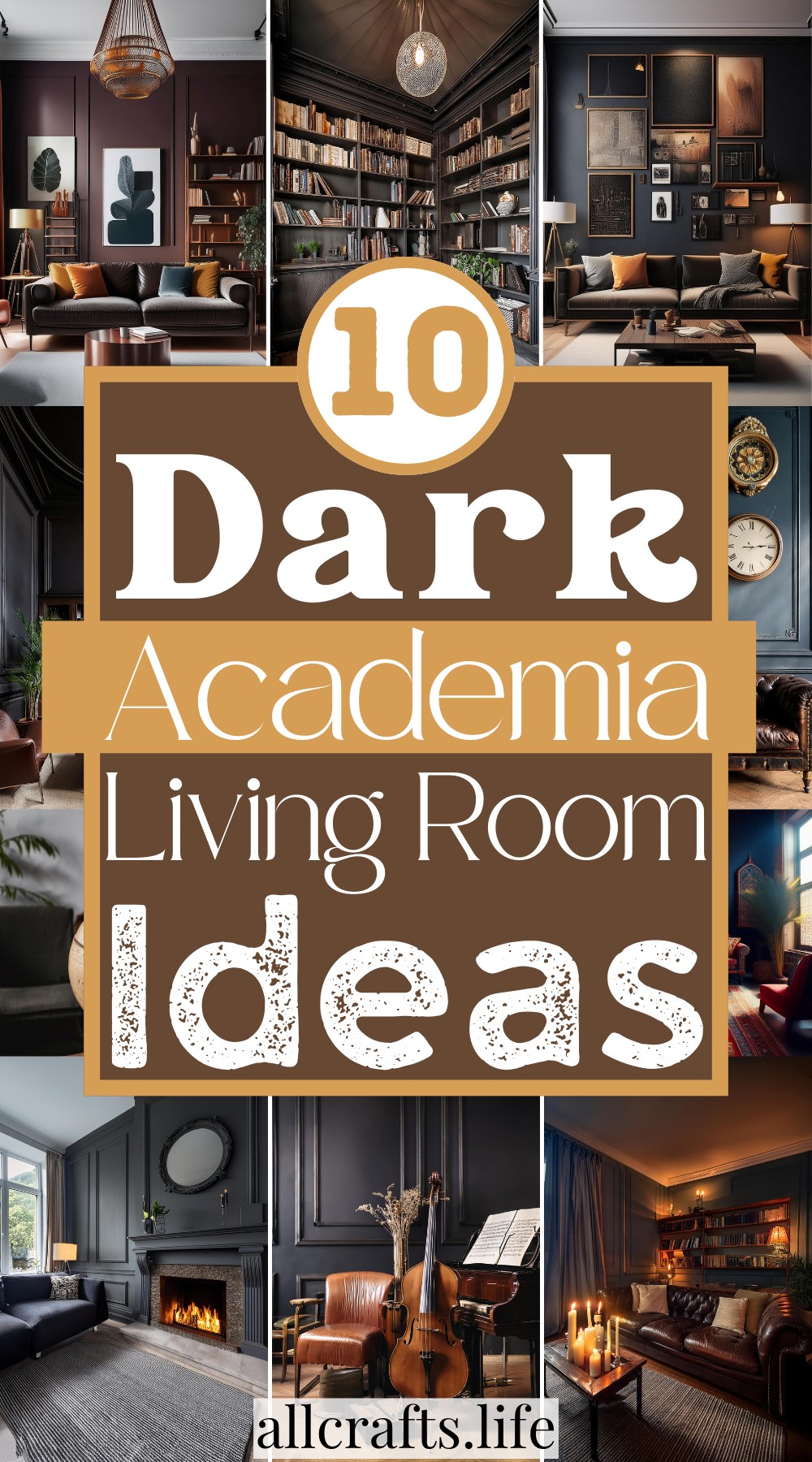 Dark Academia Living Room Ideas