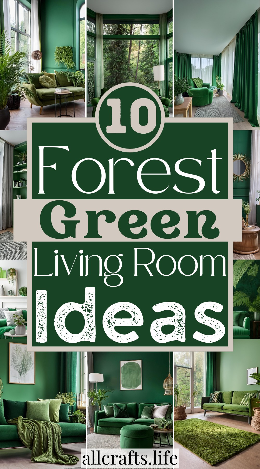 Forest Green Living Room Ideas