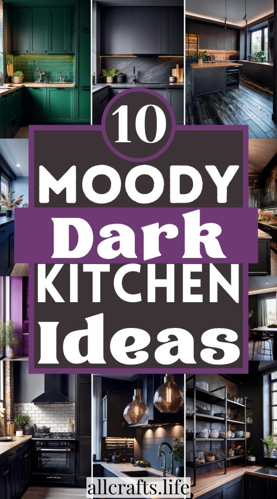 10 Moody Dark Kitchen Ideas For Night Lovers - All Crafts