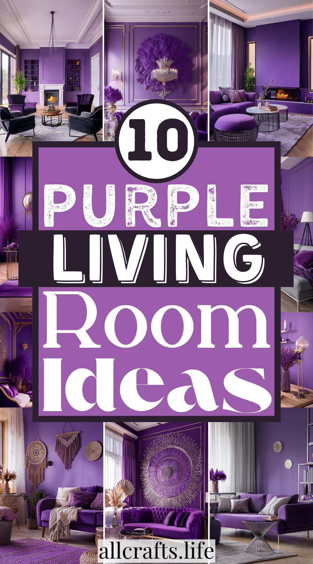 10 Best Cute Purple Living Room Ideas - All Crafts