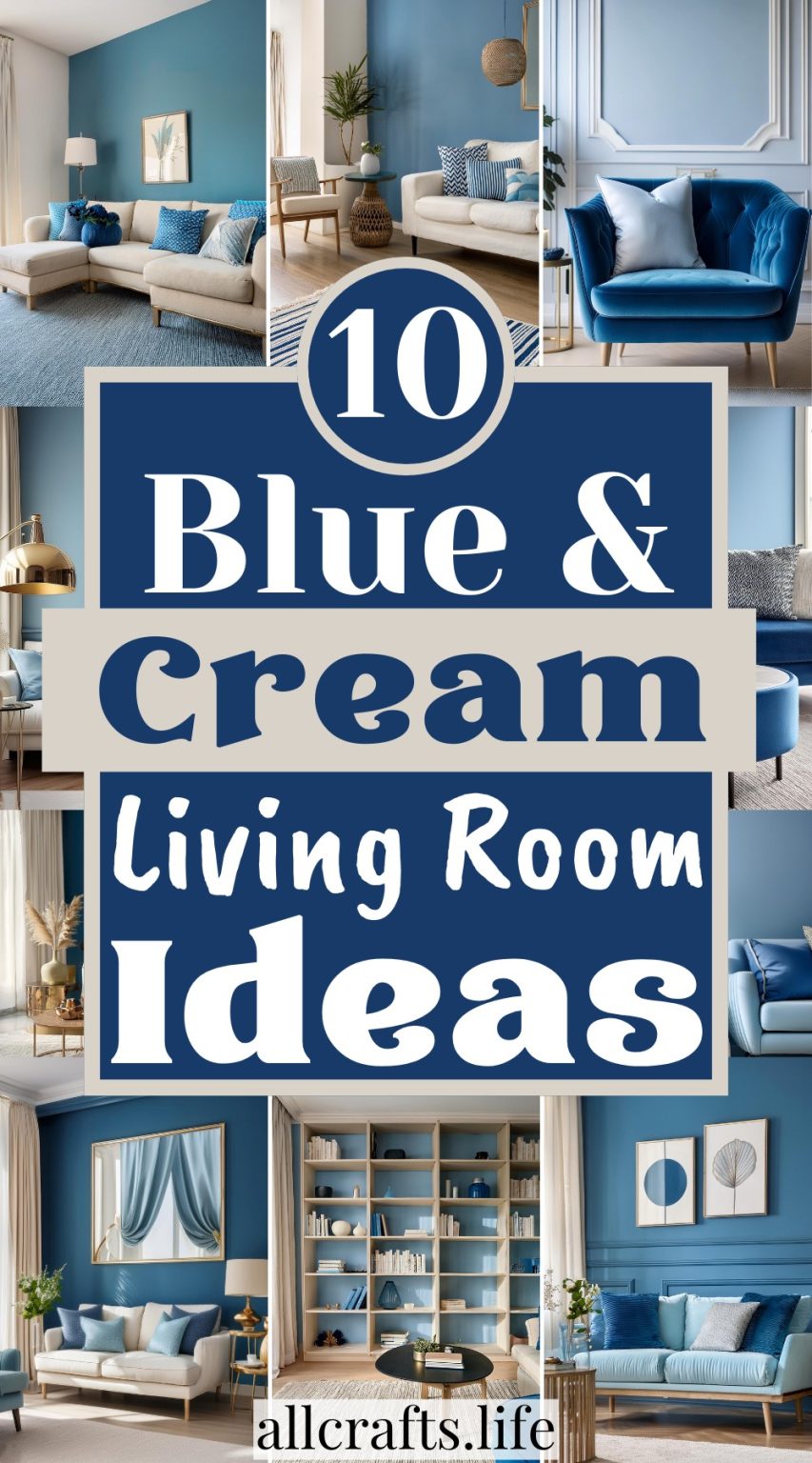 10 Ocean Inspired Blue And Cream Living Room Ideas - All Crafts