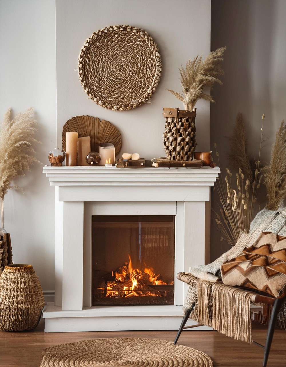 Boho Fireplace Mantel