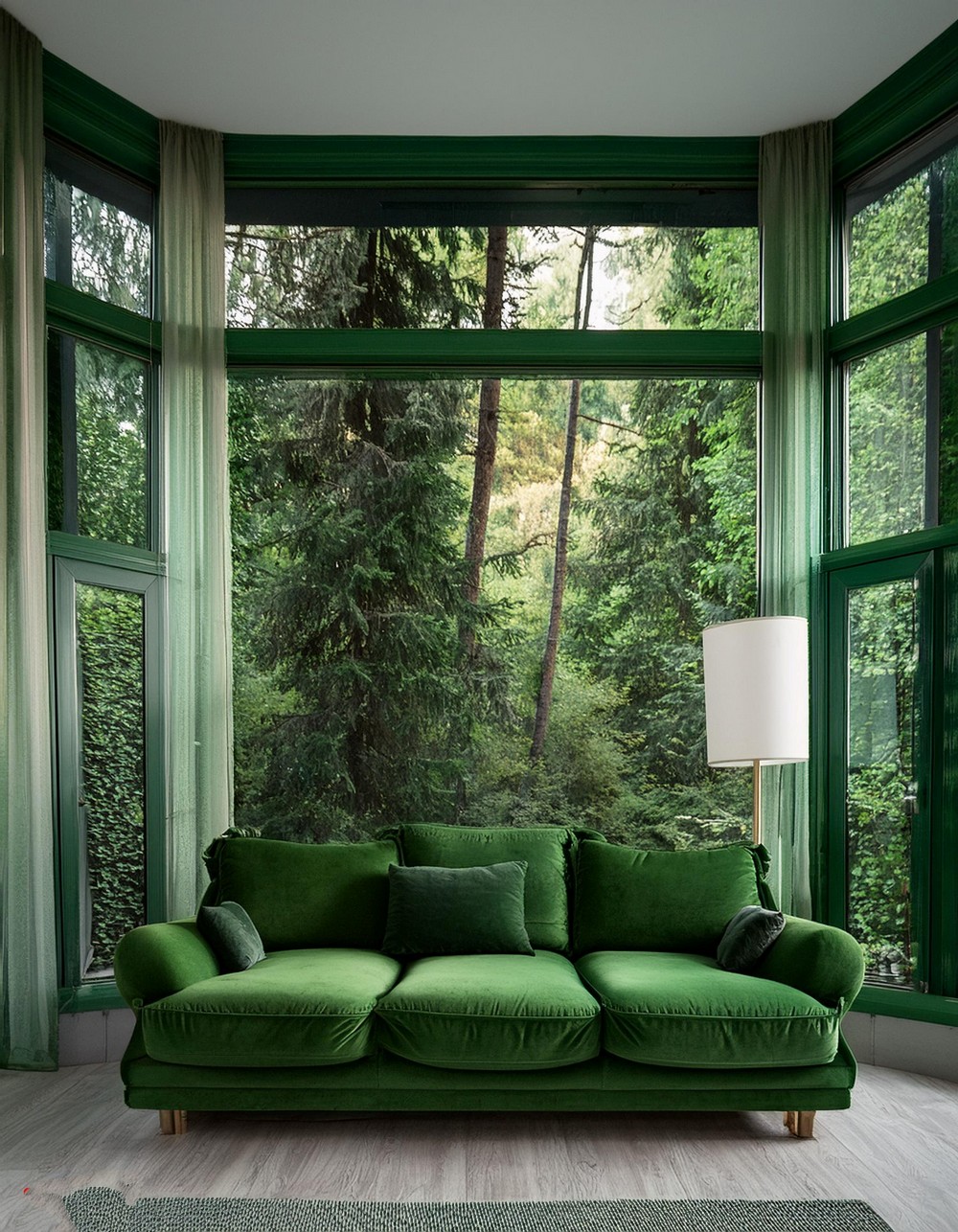 Forest Green Sofa 