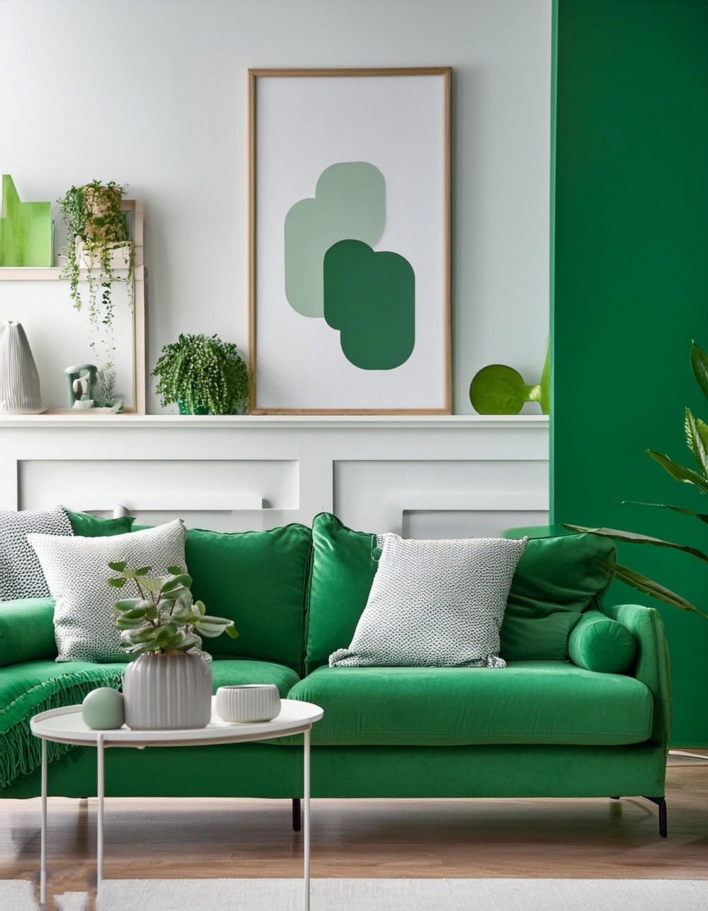 Green and White Color Scheme