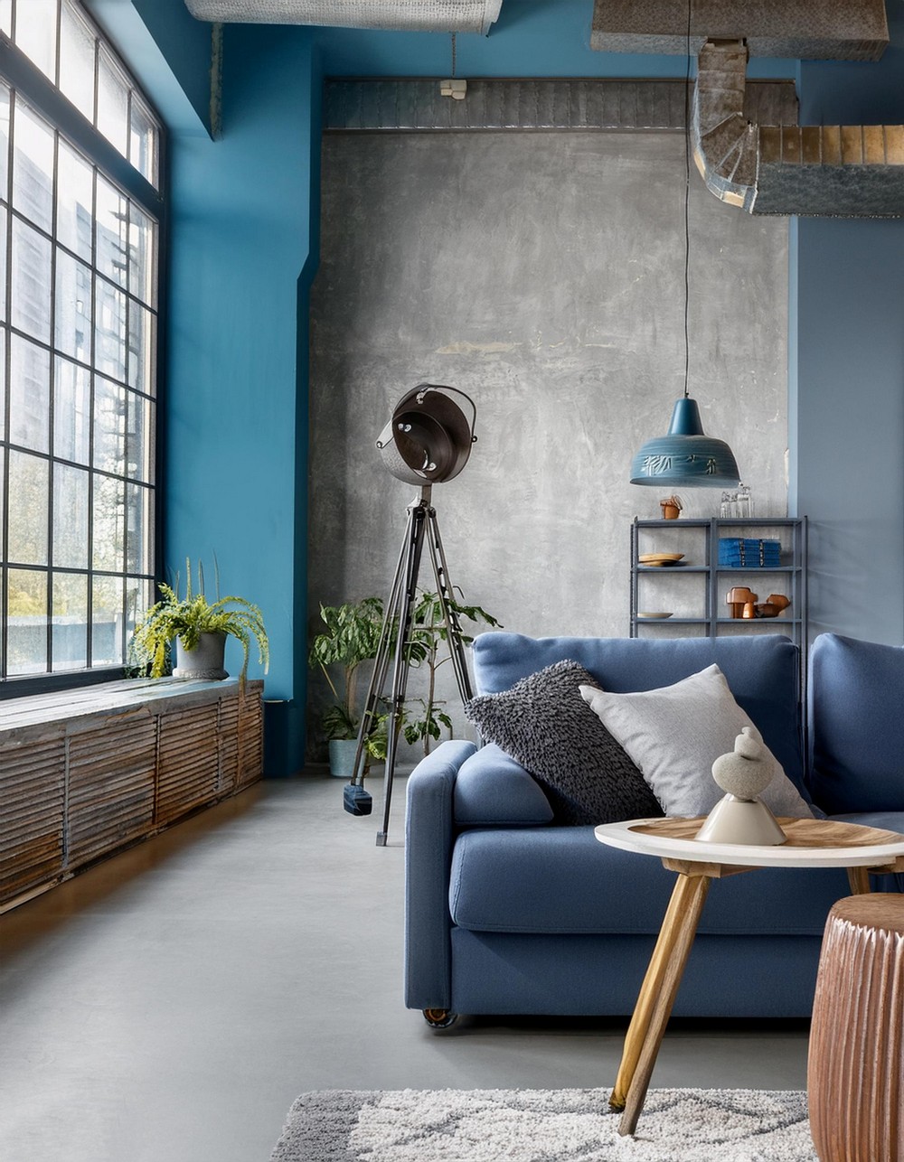 Industrial Blue and Gray 