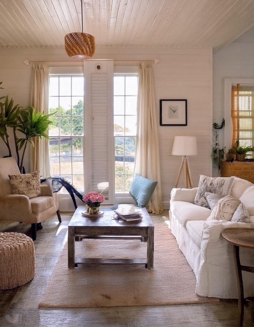 Light and Airy Farmhouse Living Room