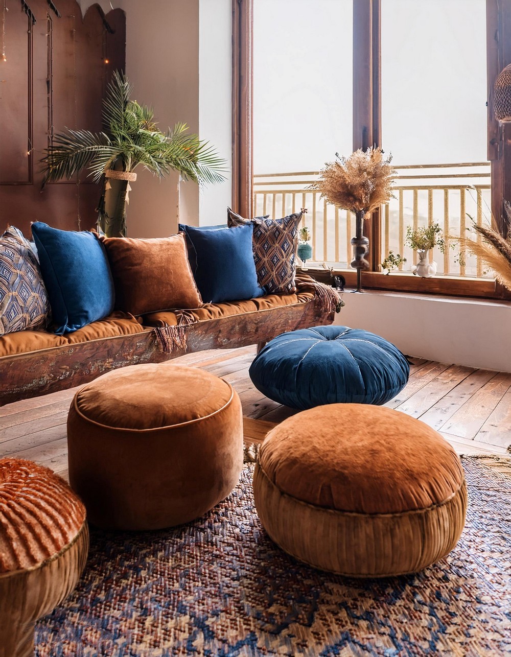 Moroccan poufs