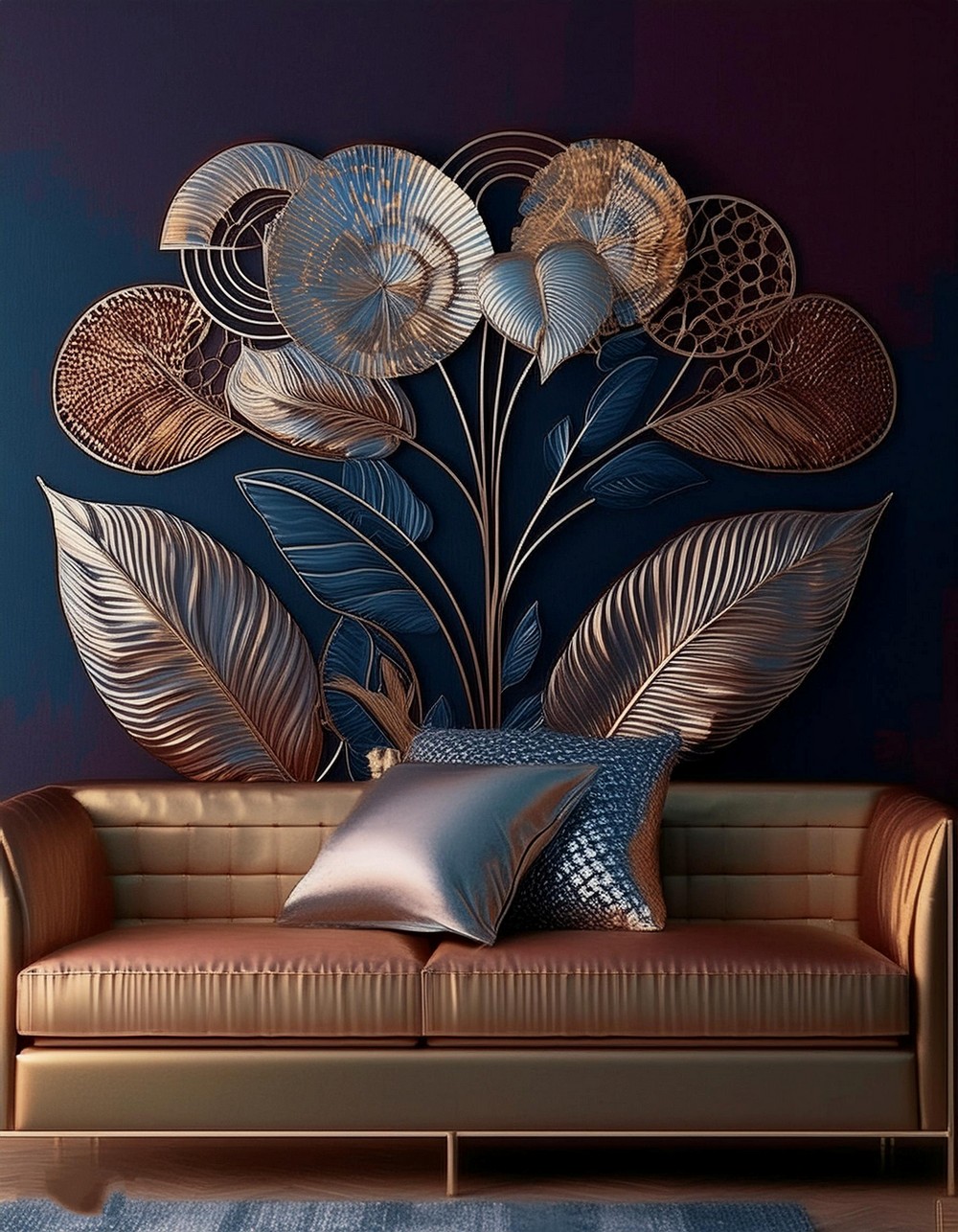 Nature-Inspired Metallic Wall Art