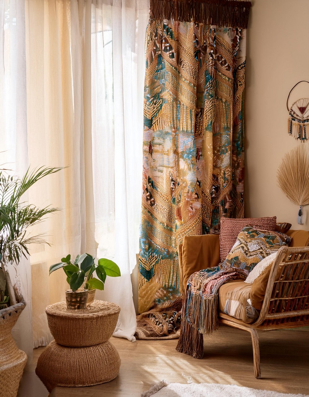 Patterned curtains