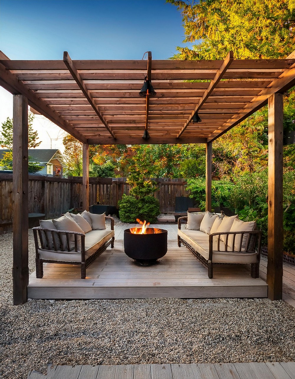 Pergola with Fire Pit