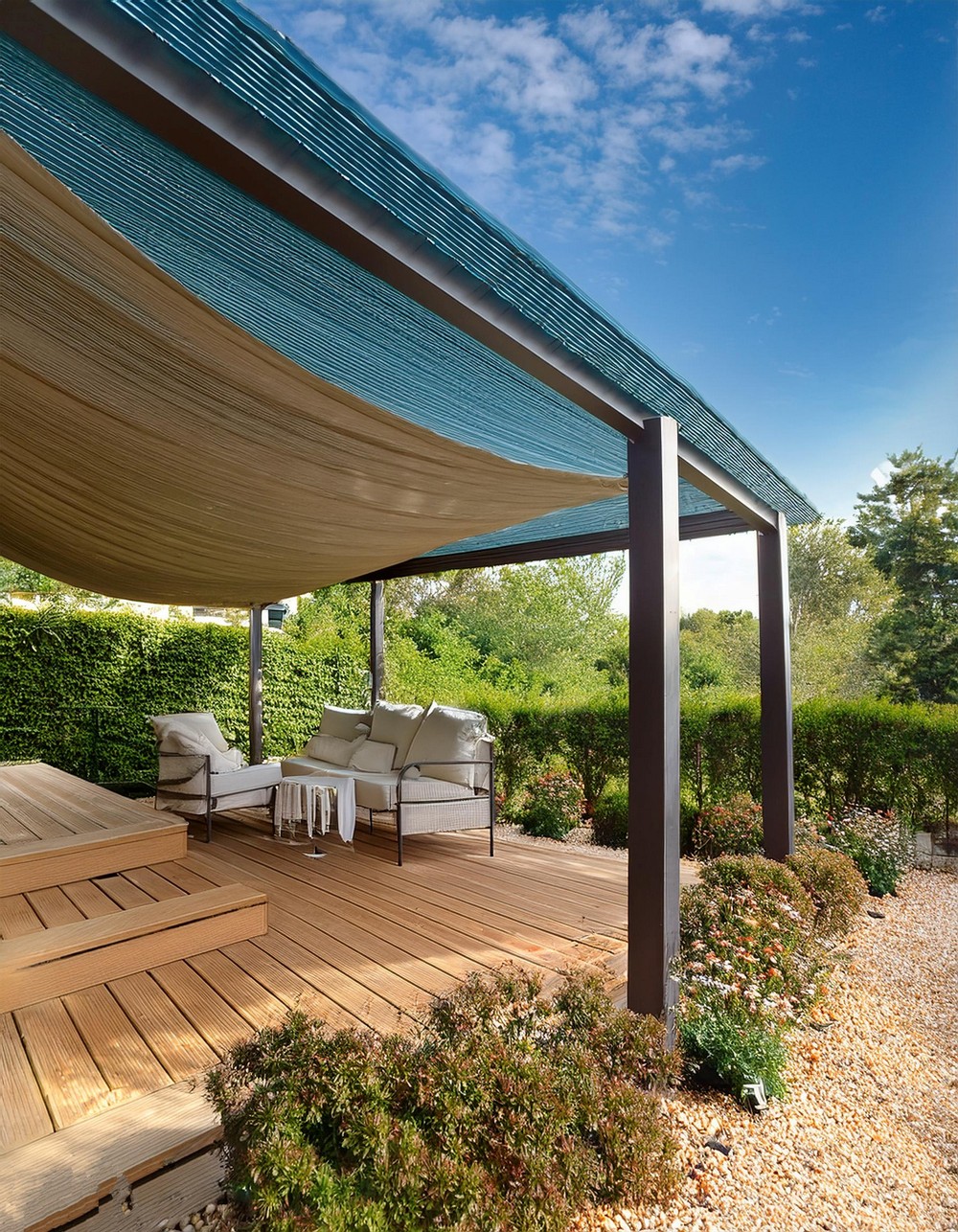 Pergola with Retractable Canopy