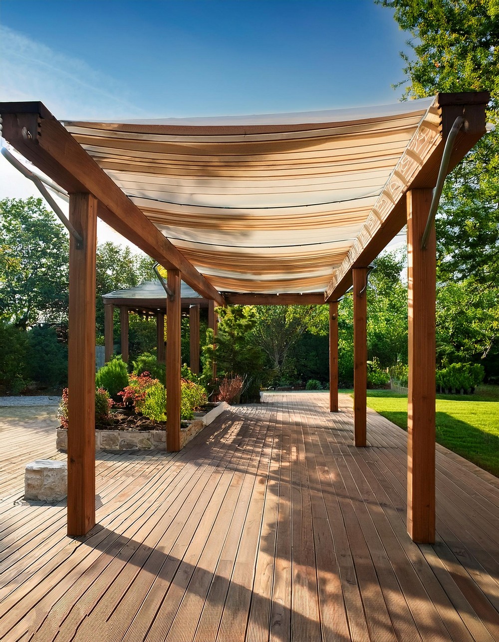 Pergola with Sunshade Panels