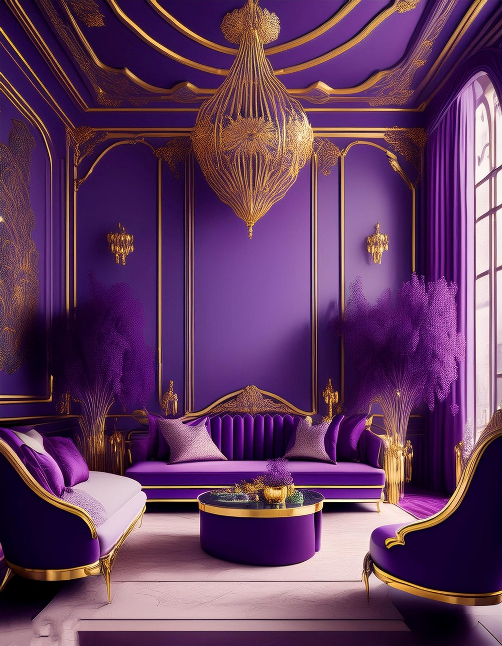 Purple and Gold Opulence