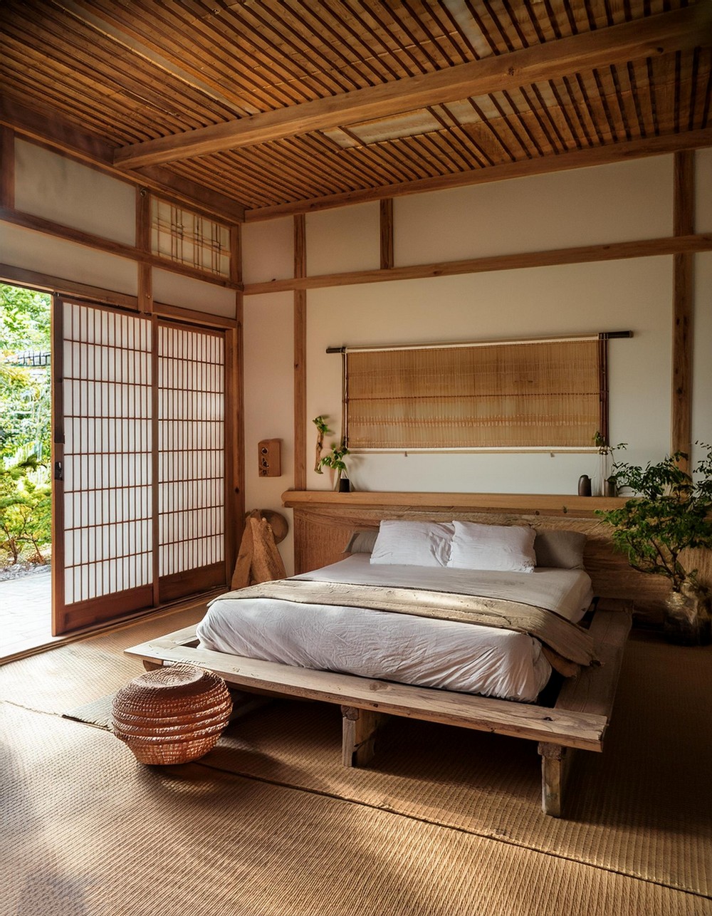 Rustic Japanese Sanctuary for Japandi Bedroom