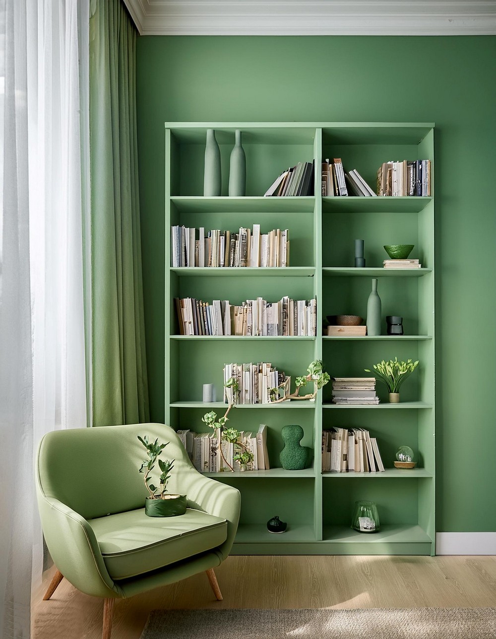 Sage Bookshelf Backings