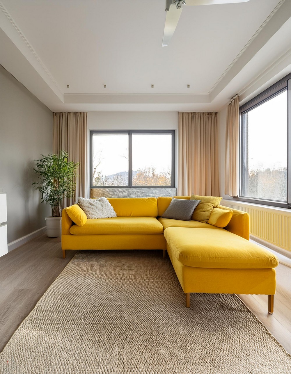 Yellow Couch Living Room