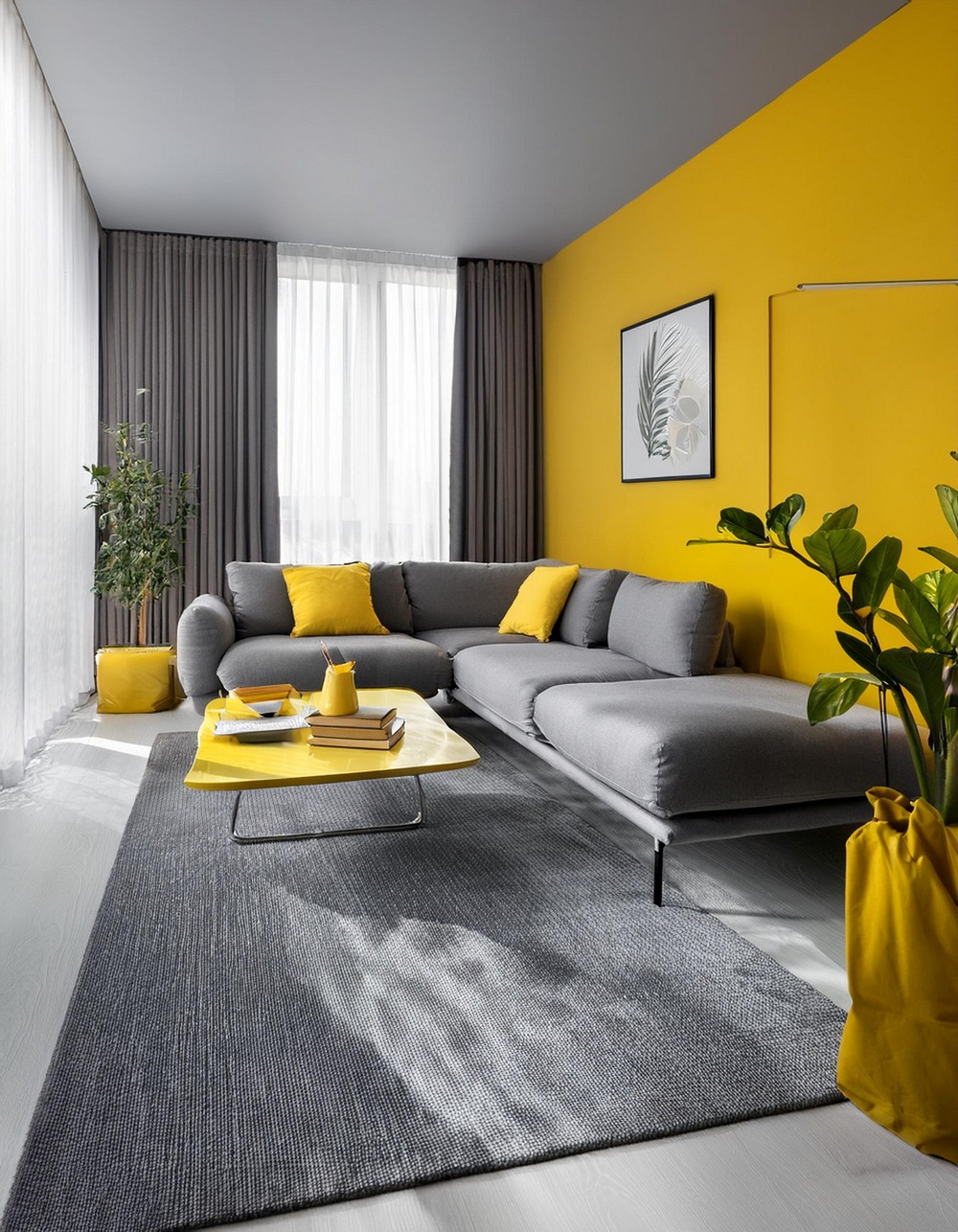 Yellow and Gray Combination