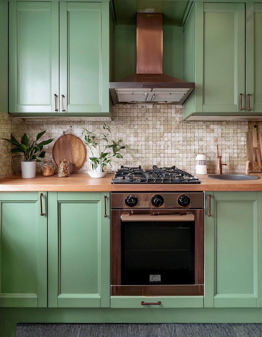 Brown Design Oven And Sink