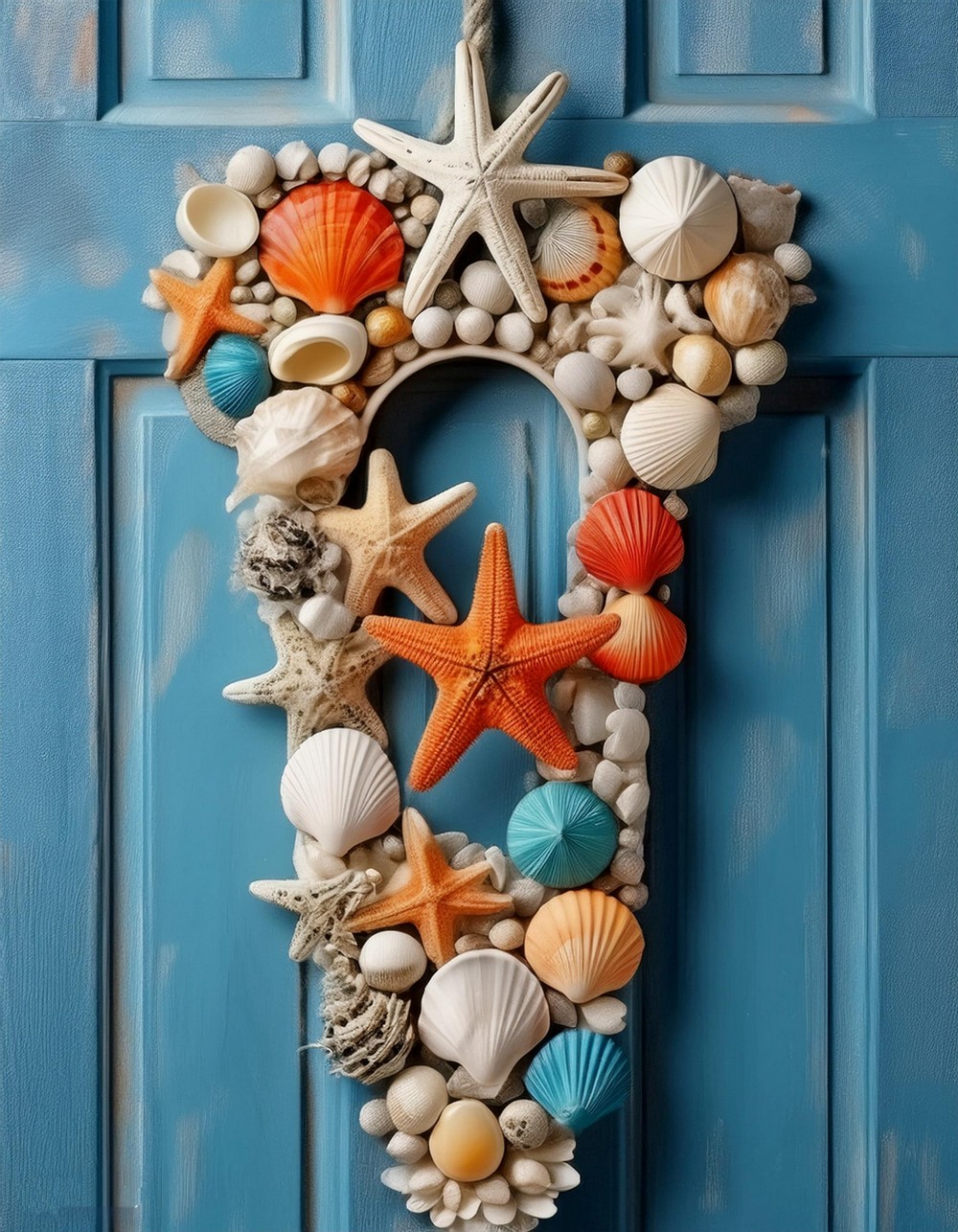 Colorful Seashells Coastal Hanger